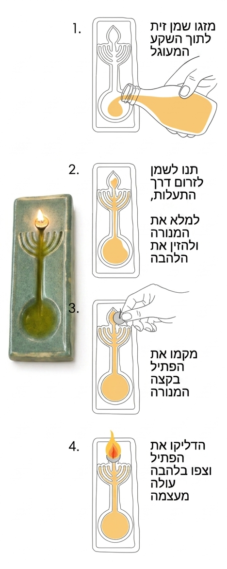 Olive Oil Menorah